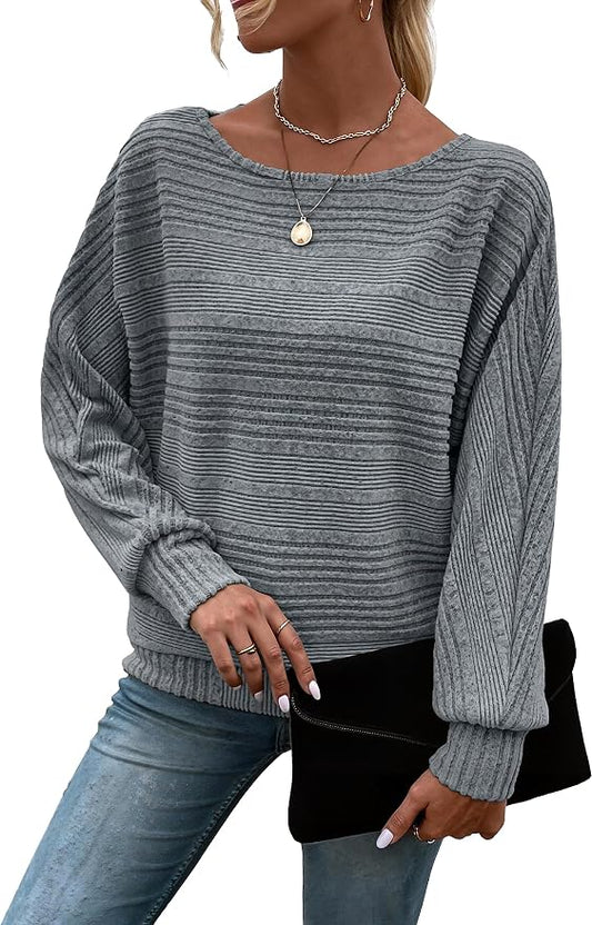 Womens Long Sleeve Shirts Crewneck Tunic Tops Pullover Sweaters Business Casual Blouses Fall Fashion 2026 by EffortlessChicRichinStory