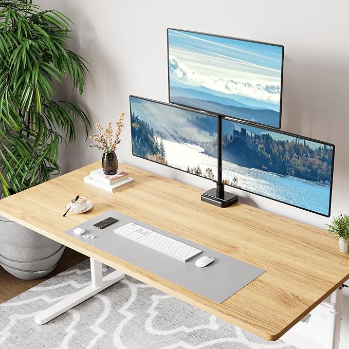 MOUNT PRO Triple Monitor Mount for Max 32" Computer Screen, Adjustable 3 Monitor Desk Mount, up to 19.8lbs Each, Three Display Arm with Tilt Swivel Rotation, VESA Mount 75x75/100x100mm - Image 7