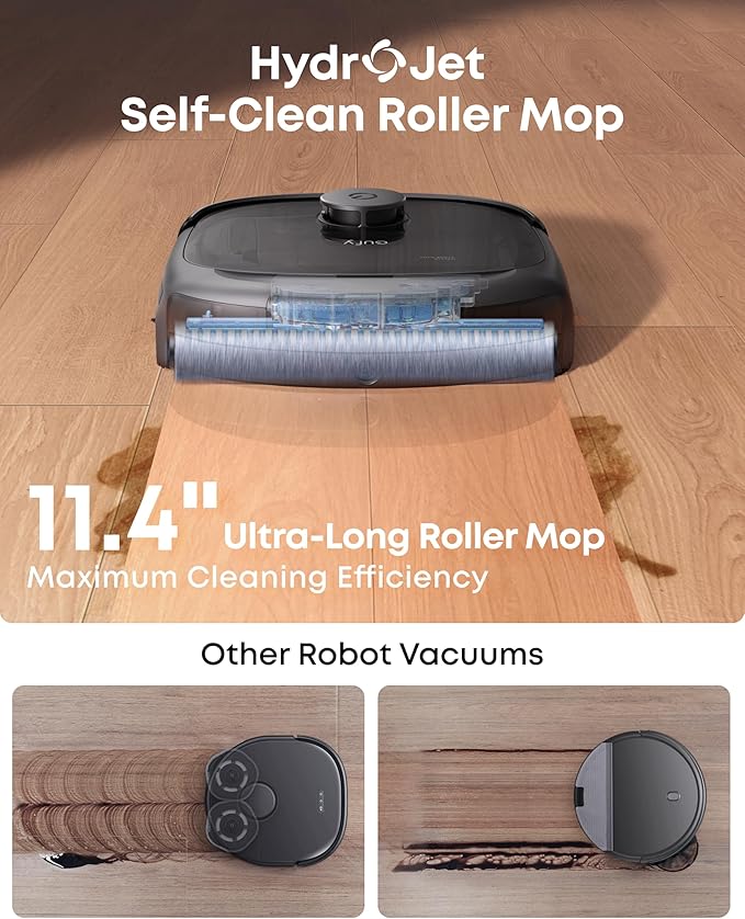 eufy E28 Matic Robot Vacuum and Mop, 20,000 Pa, Portable Carpet Cleaning | Roller Mop with HydroJet System, All-in-One Robot Vacuum and Mop Combo, Zero-Tangling, Corner-to-Edge Cleaning - Image 2