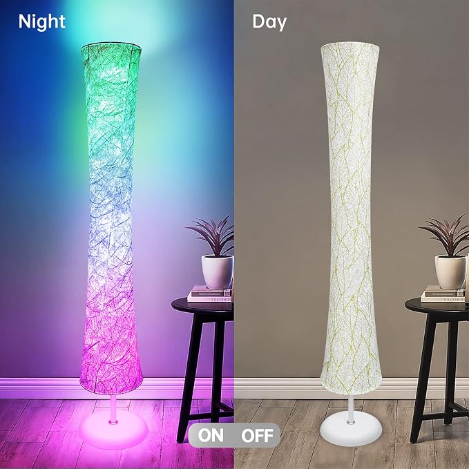 WORLD WIN Floor Lamp, 61'' Smart RGB LED Corner Lamp with Music Sync and 16 Million DIY Colors, 3 Color Temperature, APP & Remote Control, Color Changing Standing Floor Lamp with Stand - Image 4
