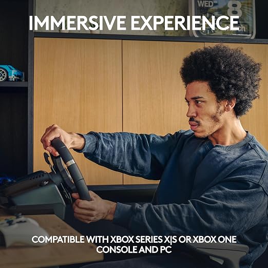 Logitech G920 Racing Wheel and Pedals for Xbox X|S/Xbox One/PC | Real force feedback, stainless steel paddle shifters, leather steering wheel cover, for Xbox Series X|S, PC, Mac - Image 3