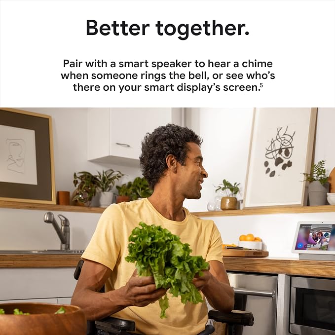 Google Nest Doorbell (Battery) - Ivy | 6x digital zoom video doorbell, HD, 24/7 live view, Night vision, HDR, works with Google Home & Gemini - Image 8