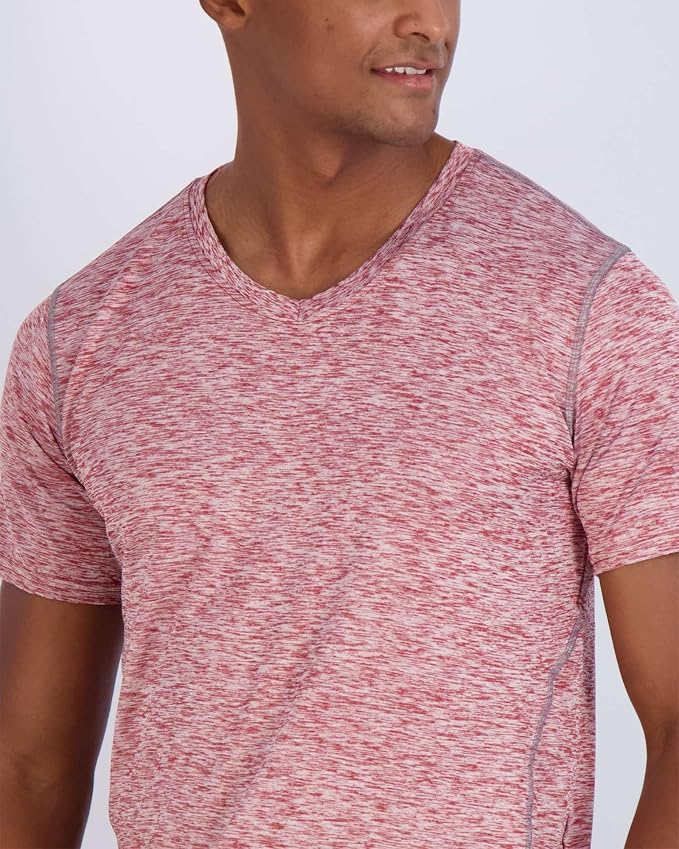 5 Pack Men's Dry Fit V Neck Gym Workout T Shirts Athletic Moisture Wicking | Cooling, Quick Dry, Breathable, Short Sleeve, Exercise, Cycling, Sports, Outdoor, Fitness, Golf, Crossfit, Hiking, Tennis - Image 4