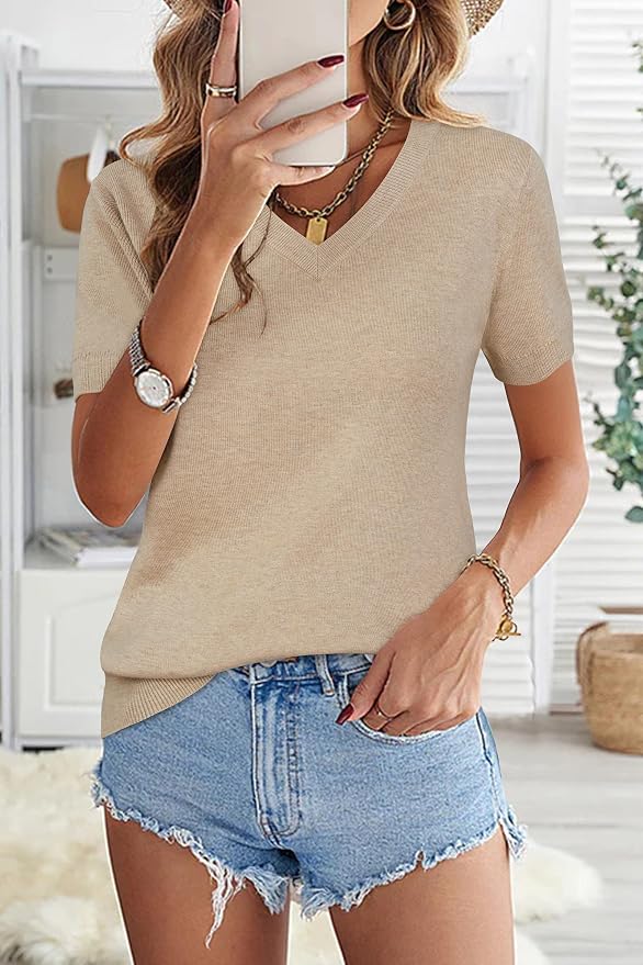 Arach&Cloz Women's Wool Blend Spring Summer Lightweight Business Casual Sweater Tops 2026 - Image 3