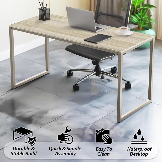 SHW Mission 40-Inch Home Office Computer Desk, Maple - Image 4