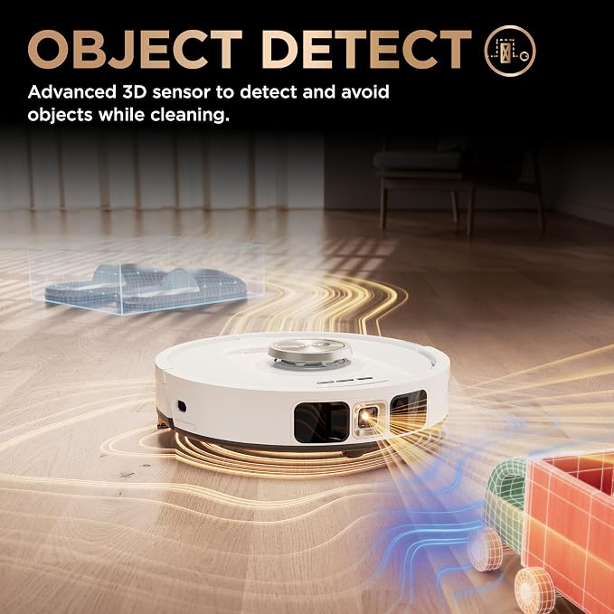 Shark PowerDetect | 2-in-1 Robot Vacuum & Mop for Carpets & Hard Floors | Powerful Suction & Mopping for Pet Hair | Self-Empty & Self-Clean NeverTouch Pro Base | 60-Day Capacity | White | AV2800ZE - Image 8