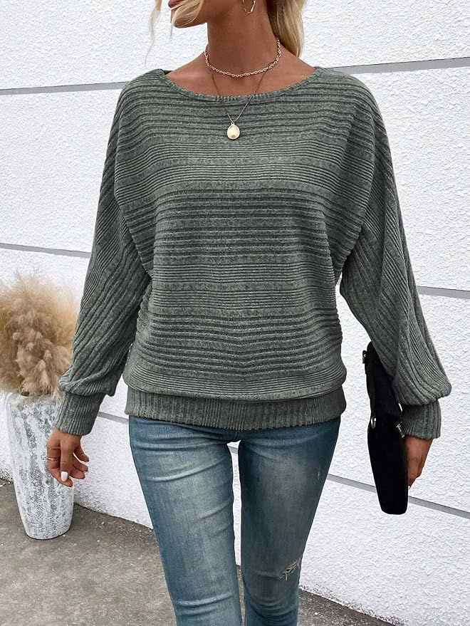 Womens Long Sleeve Shirts Crewneck Tunic Tops Pullover Sweaters Business Casual Blouses Fall Fashion 2026 - Image 3