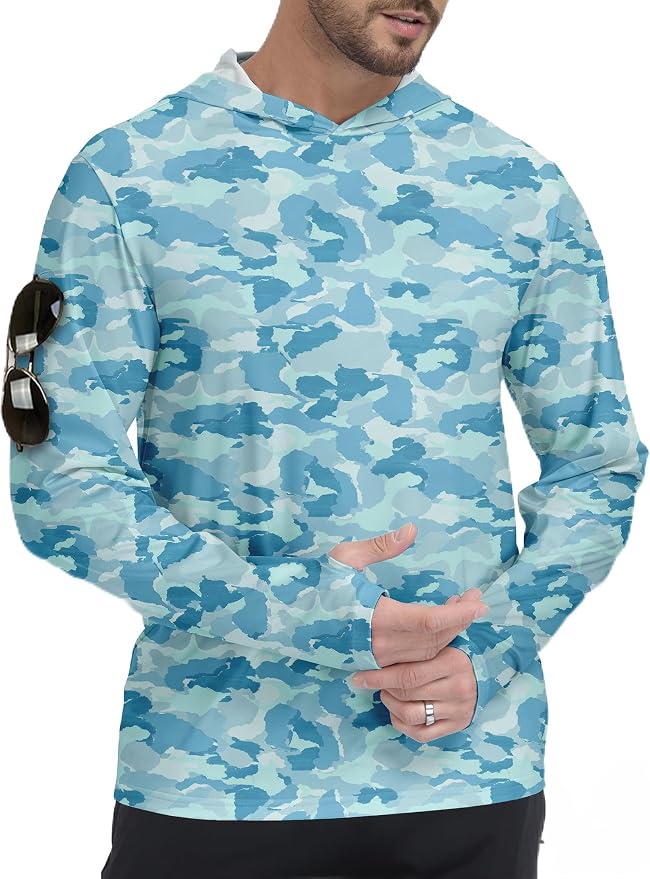 ZITY Men's Sun Protection Shirts Long Sleeve Rash Guard Hoodie UV UPF 50+ Fishing Running Athletic Sweatshirts by ZITY