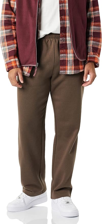 Amazon Essentials Men's Relaxed Straight Leg Fleece Open Bottom Sweatpant (Available in Big & Tall) by AmazonEssentials