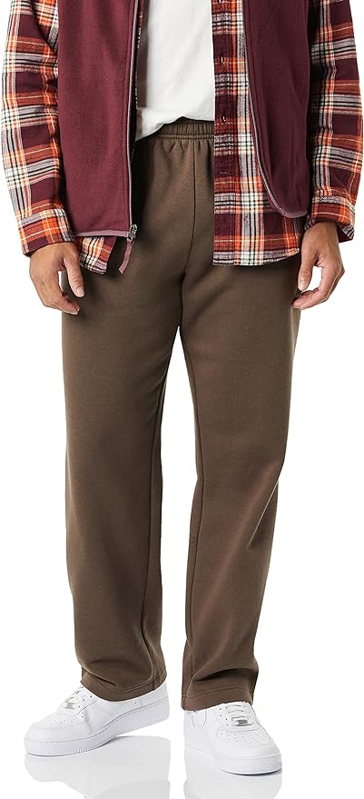 Amazon Essentials Men's Relaxed Straight Leg Fleece Open Bottom Sweatpant (Available in Big & Tall) by AmazonEssentials