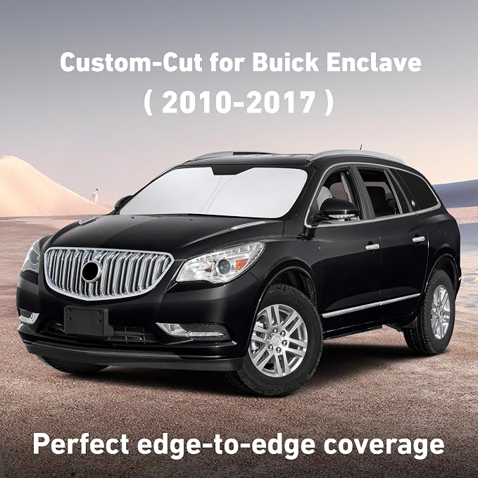 EcoNour Windshield Sunshade Compatible for Buick Enclave 2010-2015 2016 2017, Sun Visor for Front Windshield & Window Sun Shade Cover, UV Heat Blocker & Protector, Car Accessories - Image 2