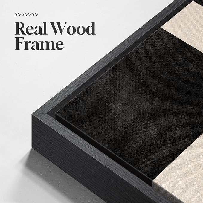 Large Framed Neutral Abstract Wall Art for Living Room, 3 Piece Black Beige Canvas Prints Paintings Artwork for Walls, Modern Minimalist Abstract Pictures for Hallway Office Wall Decor 24x36 In - Image 5