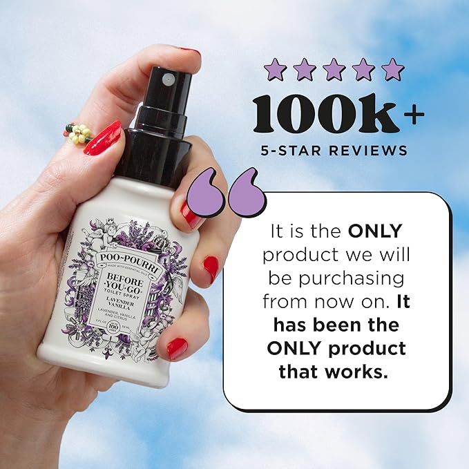 Poo~Pourri Lavender Vanilla, Lavender + Vanilla + Citrus, Before-You-Go Toilet Spray, 2 Oz - Image 3