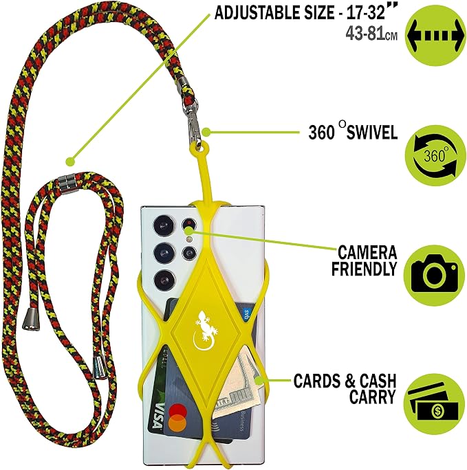 Gecko Travel Tech Cell Phone Lanyard Phone lanyards for Around The Neck Neck Lanyard Phone Crossbody - Image 3