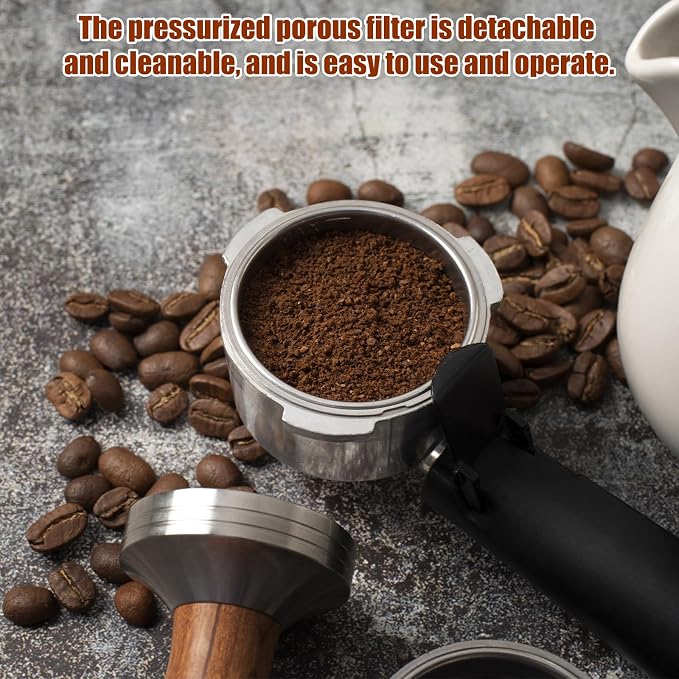 2 Pcs Stainless Steel Coffee Filter, 51mm Pressurized Espresso Filter Basket for Portafilter Machines Espresso Machine Parts Compatible with 51mm Portafilter Coffee Machines (1 Cup+2 Cups) - Image 6