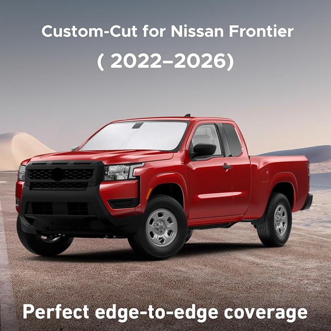 EcoNour Windshield Sunshade Compatible for Nissan Frontier 2022-2024 2025 2026, Sun Visor for Front Windshield & Window Sun Shade Cover, UV Heat Blocker & Protector, Car Accessories - Image 2
