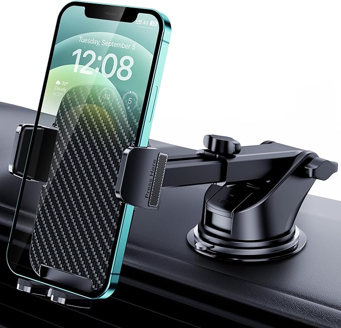 Qifutan Phone Holders for Your Car with Military-Grade Suction Phone Stand for Car [Super Stable] Automobile Car Mount for iPhone Universal Car Dashboard Windshield Mount Fit iPhone Smartphones by Qifutan
