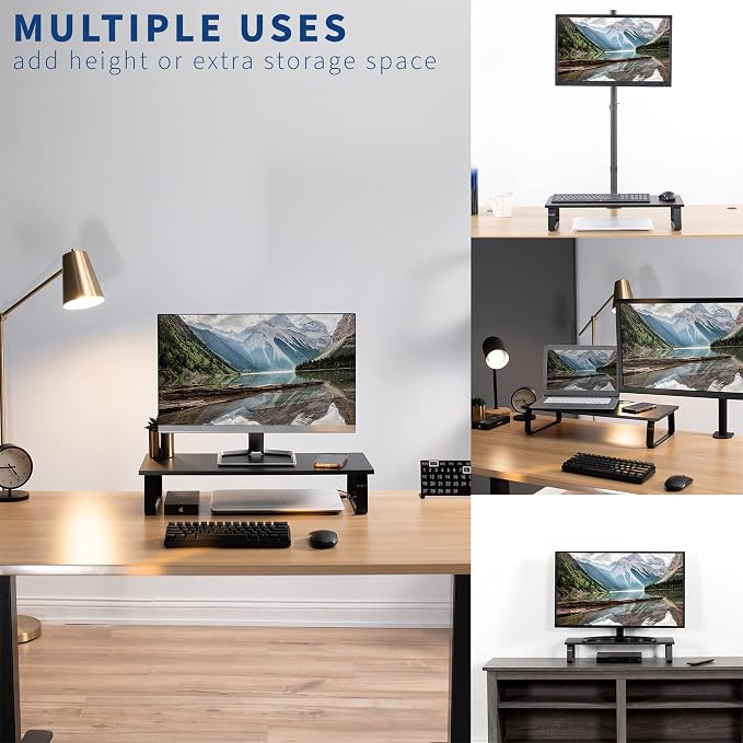 VIVO Monitor and Laptop Stand, 24 inch Desktop Riser, Black, STAND-V000D - Image 6