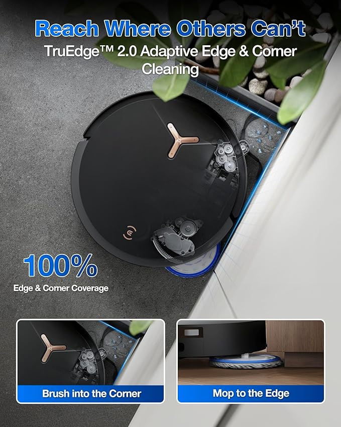 ECOVACS DEEBOT T50 MAX Robot Vacuum and Mop,18,500Pa Blast Suction,12-in-1 Omni Station,18mm Auto Mop Lift, Zero Tangle, TruEdge Edge Cleaning, Perfect for Pet Hair, Carpets & Hard Floors - Image 4