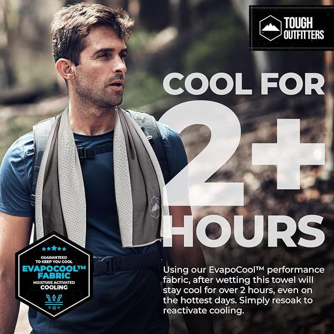 Tough Outdoors Cooling Towels for Neck Face - Neck Cooling Towel for Hot Weather Yoga Sports Golf Sweat - Instant Cold Towel - 3 Pack - Image 2