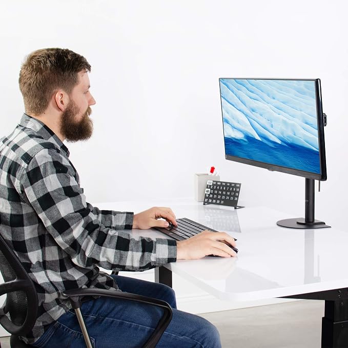 VIVO Steel Reinforcement Bracket Mount Plate for Thin, Glass, and Other Fragile Table Top Surfaces, Compatible with Most Monitor Stand C-Clamp Installations, Anti-Slip No Scratch, Black, STAND-AC01R - Image 8