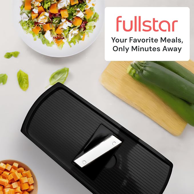 Fullstar Pro Original Vegetable Chopper & Mandoline Slicer Kitchen Gadget | 14 in 1 Veggie Slicer, Onion & Fruit Cutter with Sharp Stainless Steel Blades & Container (Stainless Steel) - Image 10