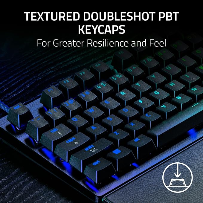 Razer Huntsman V3 Pro TKL 8KHz Esports Gaming Keyboard, Black | Analog Optical Switches Gen 2, 8KHz Polling, Razer Snap Tap, Rapid Trigger, Adjustable Actuation, Media Controls - Image 9