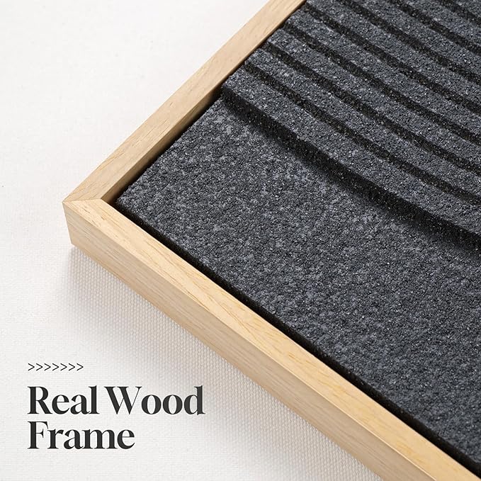 3D Textured Framed Boho Neutral Abstract Wall Art for Bedroom Decor, 3 Piece Modern Artwork for Walls, Black White Brown Minimalist Geometric Paintings for Living Room, Dining Room Wall Decor 16x24 In - Image 6