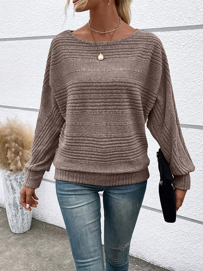 Womens Long Sleeve Shirts Crewneck Tunic Tops Pullover Sweaters Business Casual Blouses Fall Fashion 2026 - Image 3