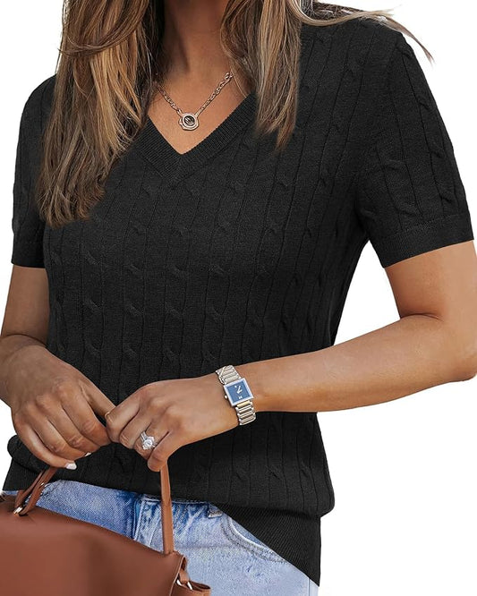 Arach&Cloz Women's Wool Blend Spring Summer Lightweight Business Casual Sweater Tops 2026 by ArachClozFocusonQuality
