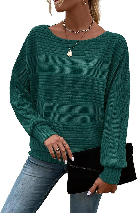 Womens Long Sleeve Shirts Crewneck Tunic Tops Pullover Sweaters Business Casual Blouses Fall Fashion 2026 by EffortlessChicRichinStory