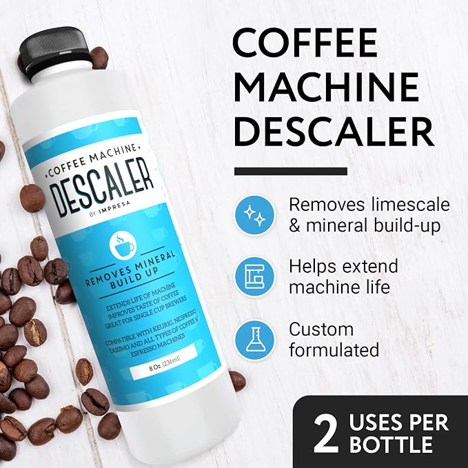 IMPRESA Coffee Machine Descaler & Cleaning Bundle - Compatible with Keurig K-Duo & K-Cup Brewers - 8 Oz Descaling Solution & 4 Maintenance Pods - Coffee Machine Cleaning & Pot Care Kit - Image 3