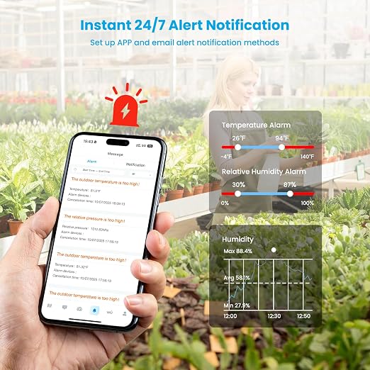 WiFi Smart Weather Station with Weatherseed® AI 24H/7D Accurate Forecast, Wireless Indoor Outdoor Sensor, 2-Year Data Storage, No Display, 2.4GHz WiFi Only - Image 2