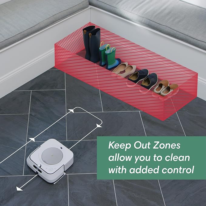 iRobot Braava Jet M6 (6110) Ultimate Robot Mop- Wi-Fi Connected, Precision Jet Spray, Smart Mapping, Works with Alexa, Ideal for Multiple Rooms, Recharges and Resumes, White - Image 10