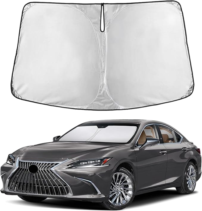 EcoNour Windshield Sunshade Compatible for Lexus ES 2019-2023 2024 2025, ES250 ES300h ES350 Sun Visor for Front Windshield & Window Sun Shade Cover, UV Heat Blocker & Protector, Car Accessories by EcoNour