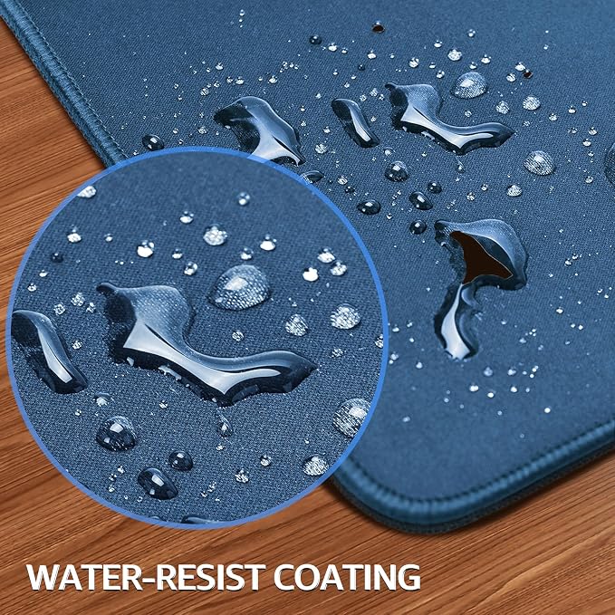 KTRIO Large Gaming Mouse Pad, Desk Mat, 31.5 x 15.7 in, Navy Blue, XXL | Smooth Micro-Weave Surface, Artistic Pattern Design, Non-Slip Rubber Base, Durable Stitched Edges, Office & Home Use - Image 5