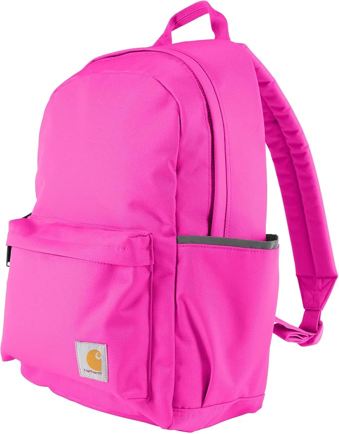 Carhartt 21L Classic Laptop Backpack, Water-Resistant Pack W/ 15" Laptop Sleeve and Organizational Compartments, Pink Glow by Carhartt