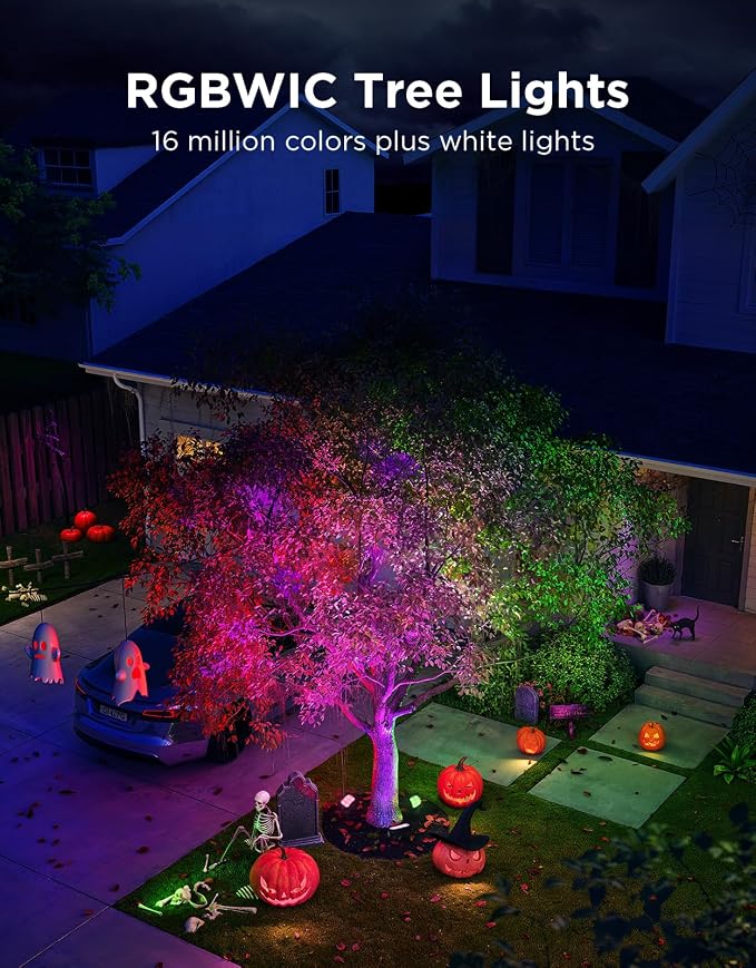 Govee Outdoor Tree Lights 3-Pack, RGBWIC LED Landscape Lighting | Outdoor Lights for Yard Garden Patio, 66 Scene Modes for Holiday Party and Event, App Control, Google Assistant, Matter - Image 3