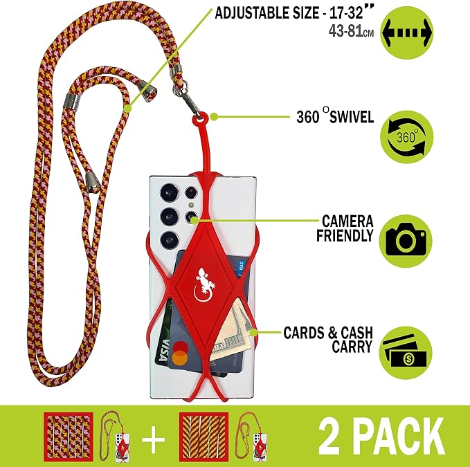 Gecko Travel Tech Cell Phone Lanyard Phone lanyards for Around The Neck Neck Lanyard Phone Crossbody - Image 2