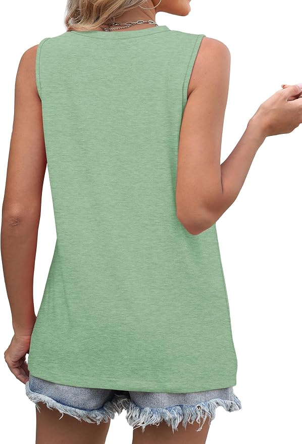 WIHOLL Women's Sleeveless Summer Crewneck Loose Fit Tank Tops - Image 5