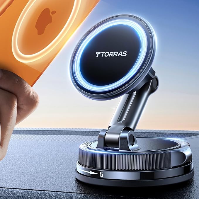 TORRAS 2026 Vacuum for Magsafe Car Mount【98+LBS Strongest Suction & Ultra Magnet】 Magnetic Phone Holders for Your Car, 360° Adjustable Car Phone Holder Mount for iPhone 17 Pro Max 16 15 14 13 12 - Image 8
