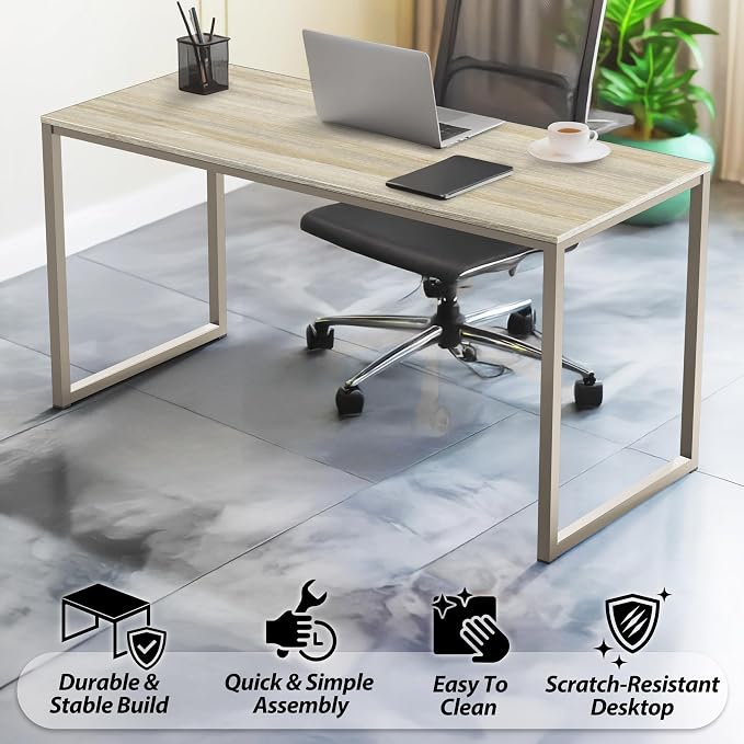 SHW Mission 48-Inch Home Office Computer Desk, Maple - Image 4