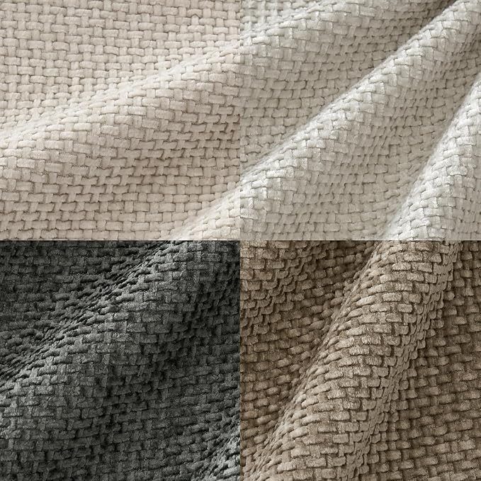 MIULEE Pack of 4 Couch Throw Pillow Covers 26x26 Inch Neutral Soft Decorative Chenille Pillow Covers Farmhouse Boho Accent Cushion Covers for Mid Century Modern Spring Decor Sofa Bedroom Living Room - Image 2