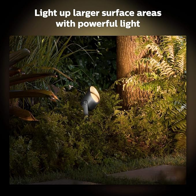 Philips Hue Lily XL Outdoor Smart Spot Light - White & Color Ambiance LED Walkway Lights - Low Voltage Lighting - 1 Pack - Requires Bridge and Power Supply - Control with App and Voice - Weatherproof - Image 3