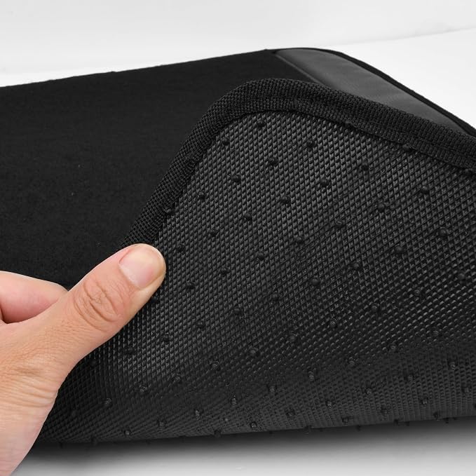 CAR PASS Waterproof Universal Faux Leather 3Pcs Car Floor Mats, Black Car Mats Fit for SUV,Vans,sedans, Trucks,Set of Vehicles Car Carpet with Driver Heel Pad and Anti-Slip Nibs Backing (Black 3Pcs) - Image 6