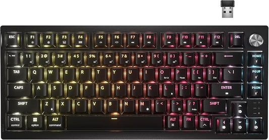 Corsair K65 Plus Wireless 75% RGB Hot-Swappable Mechanical Gaming Keyboard – Pre-Lubricated MLX Fusion Tactile Switches – Dual-Layer Sound Dampening – PBT Keycaps – QWERTY NA – Black by Unknown