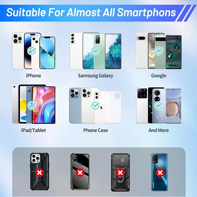 SHANSHUI Phone Card Holder Stick on, CellPhone Silicone Sticky Wallet Sleeve Pocket Business ID Credit Card Comptible for iPhone, Android & Most Smartphones - 5 Pack - Image 5