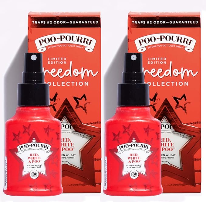 Poo-Pourri Before You Go Toilet Freedom Collection Red, White and Poo 2 Ounce, 2 Pack by Unknown