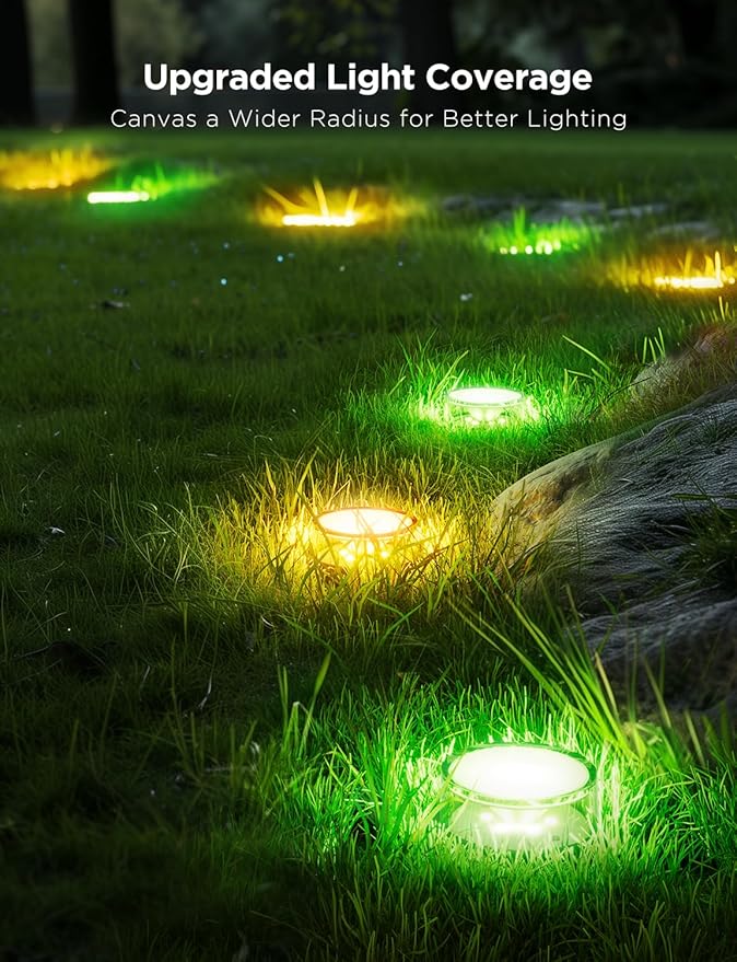 Govee Outdoor Ground Lights 2, 50ft Patio Decorations, 15 Pack | RGBIC Pathway Lights With 100LM Warm White, IP67 Waterproof, 63 Scene Modes, Works With Alexa, Google Assistant - Image 3