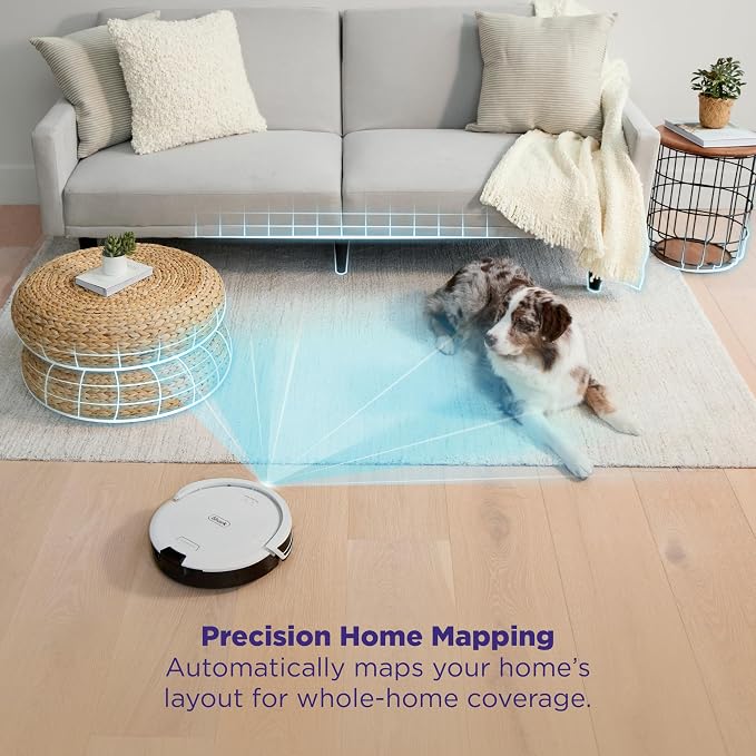 Shark Navigator Robot Vacuum with SmartPath Navigation and Self-Cleaning Brushroll, Powerful Suction, for Carpets & Hard Floors, White, AV2120 - Image 4